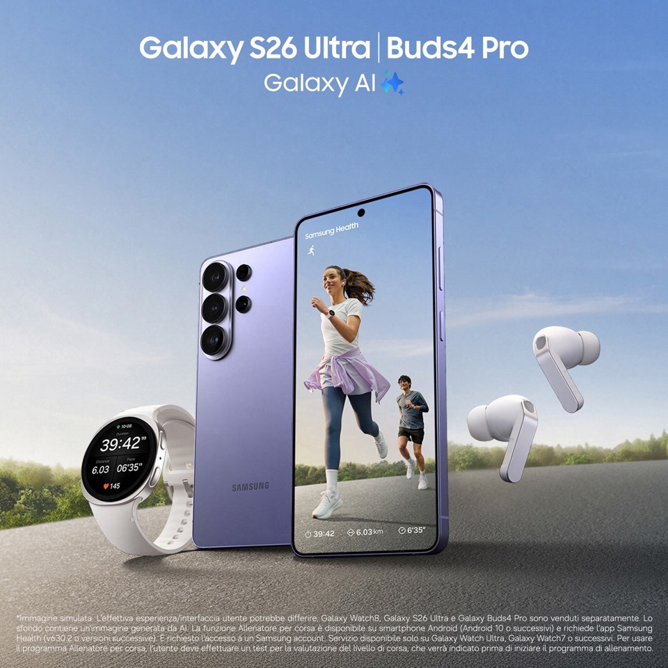 Samsung Galaxy S26 Ultra Smartphone AI, 1TB, Privacy Display integrato, Processore potente, Assistente Foto, Camera 200 MP, 5000 mAh, Sky Blue