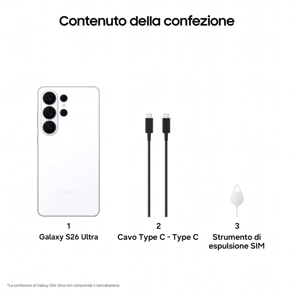 Samsung Galaxy S26 Ultra Smartphone AI, 512GB, Privacy Display integrato, Processore potente, Assistente Foto, Camera 200 MP, 5000 mAh, White