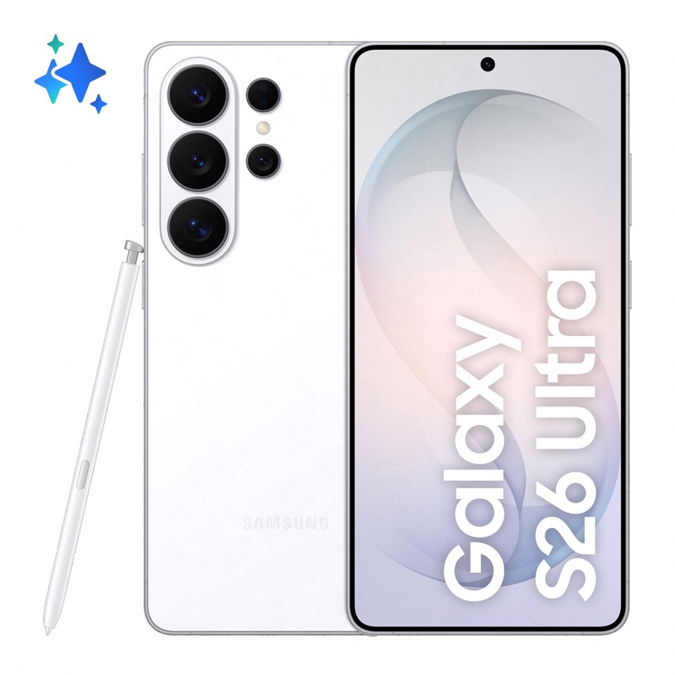 Samsung Galaxy S26 Ultra Smartphone AI, 512GB, Privacy Display integrato, Processore potente, Assistente Foto, Camera 200 MP, 5000 mAh, White