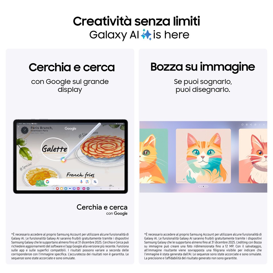 Samsung Galaxy Tab S10+, Tablet AI, Display 12.4" Dynamic AMOLED 2X, Wi-Fi, RAM 12GB, 256GB, 10.090 mAh, Android 14, IP68, Gray, [Versione italiana] 2024