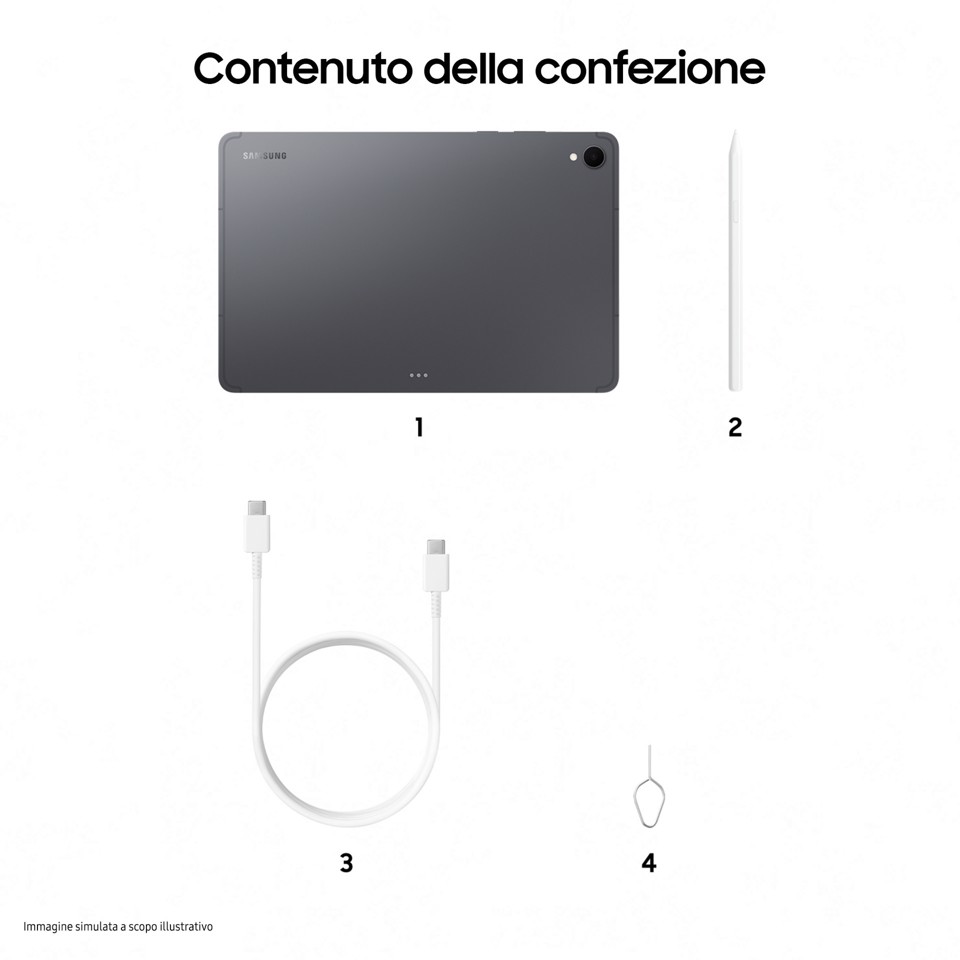 Samsung Galaxy Tab S11, Tablet AI, Wi-Fi, Design Leggero, Strumenti AI Multimodali, DeX, RAM 12GB, 256 GB, Batteria a Lunga Durata, Gray