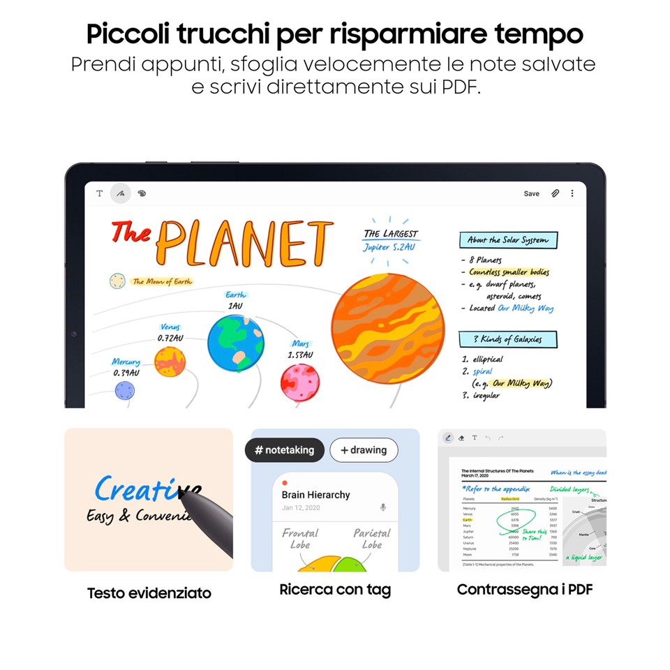 Samsung Galaxy Tab S6 Lite (2022) Tablet Android 10.4 Pollici Wi-Fi RAM 4 GB, 128 GB espandibili Tablet Android 12 Oxford Gray