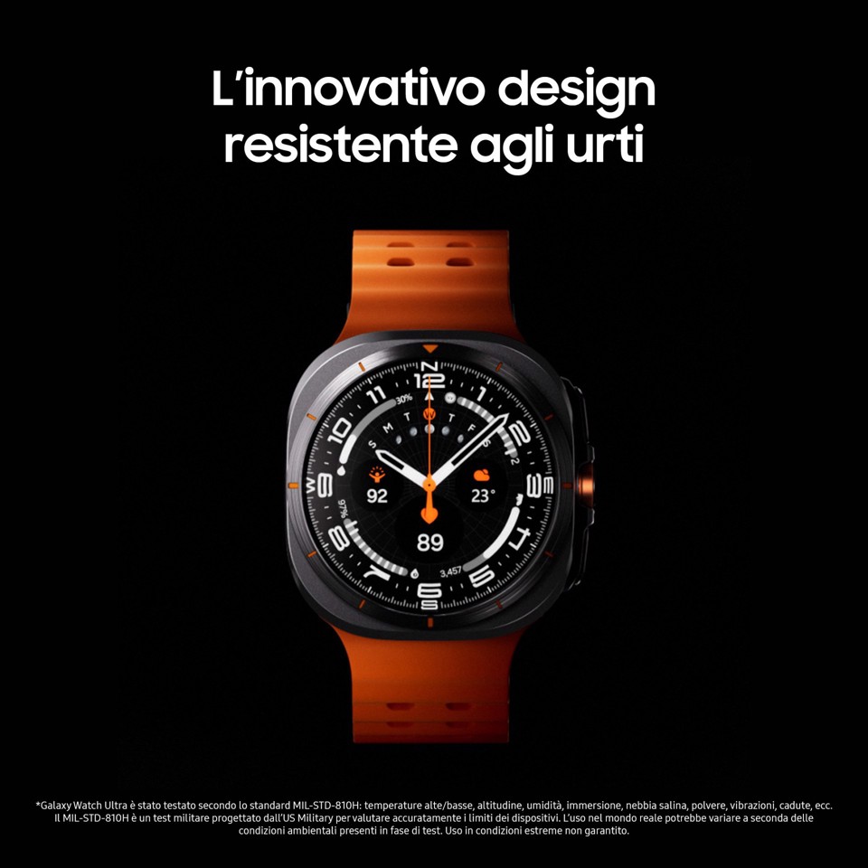 Samsung Galaxy Watch Ultra 2025 (Titanium Blue, LTE, 47mm) Smartwatch Galaxy AI, Design resistente agli urti, Batteria a lunga durata, Cassa in titanio di grado aerospaziale