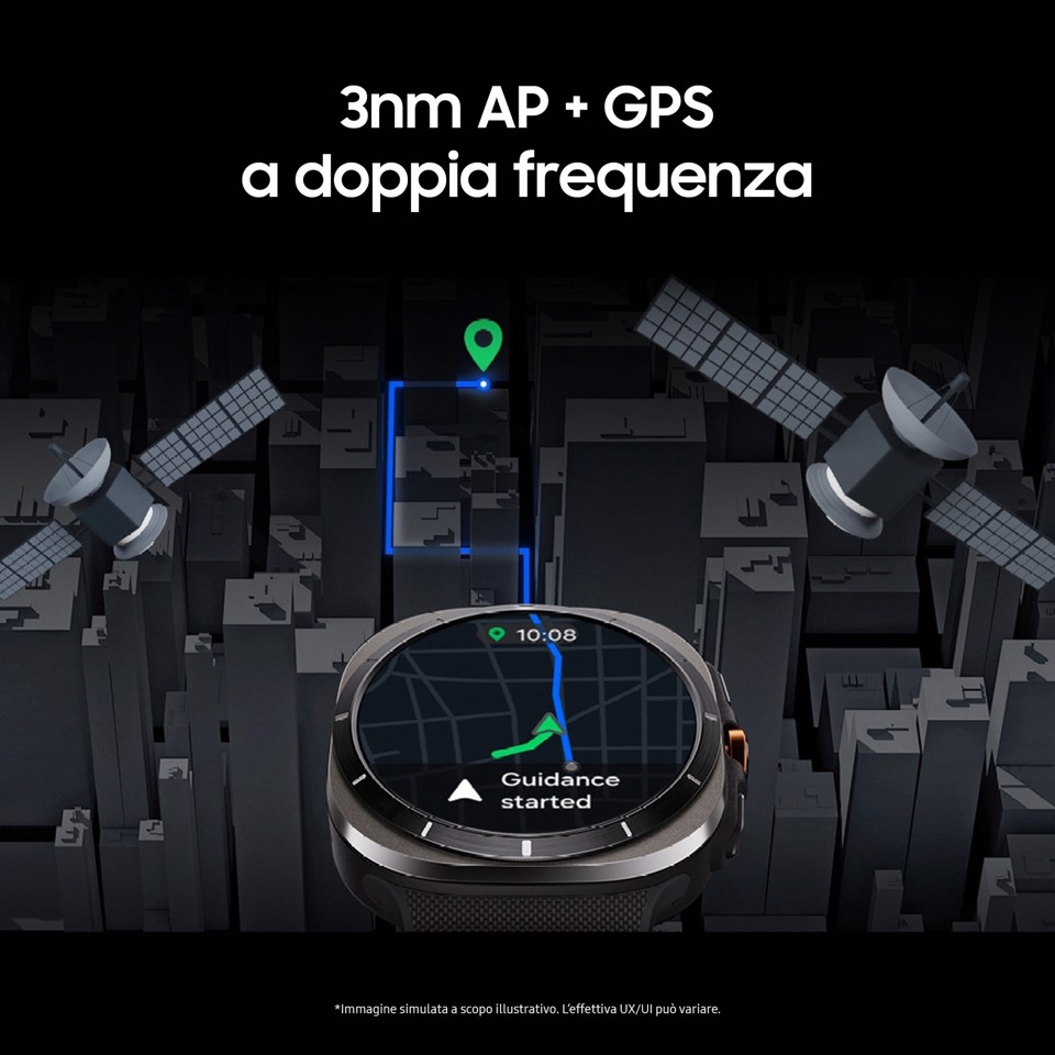 Samsung Galaxy Watch Ultra 2025 (Titanium Blue, LTE, 47mm) Smartwatch Galaxy AI, Design resistente agli urti, Batteria a lunga durata, Cassa in titanio di grado aerospaziale