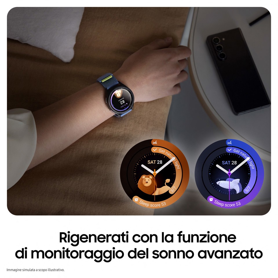 Samsung Galaxy Watch6 Classic Smartwatch Fitness Tracker Ghiera Interattiva in Acciao Inox 43mm Graphite