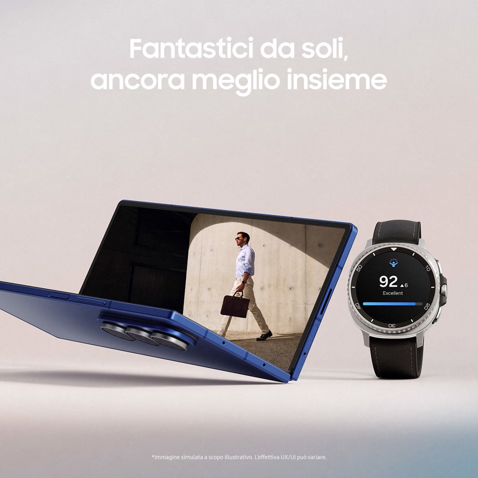 Samsung Galaxy Watch8 Classic (Black, BT, 46mm) Smartwatch Galaxy AI, design resistente agli urti, lunetta girevole, processore 3nm, monitoraggio attività fisica e sonno, One UI 8