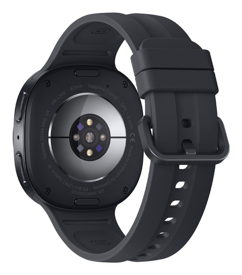 Samsung Galaxy Watch9, 40mm, Graphite, Bluetooth, Design sottile anti-urto, guida al sonno, coaching salute, benessere cardiaco, batteria da 390 mAh, Snapdragon Wear Elite