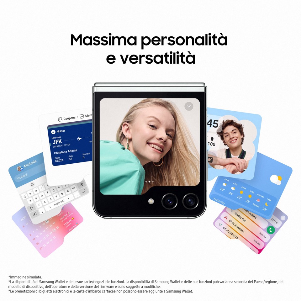 Samsung Galaxy Z Flip5 Smartphone AI RAM 8GB Display 3,4" Super AMOLED/6,7" Dynamic AMOLED 2X Graphite 512GB