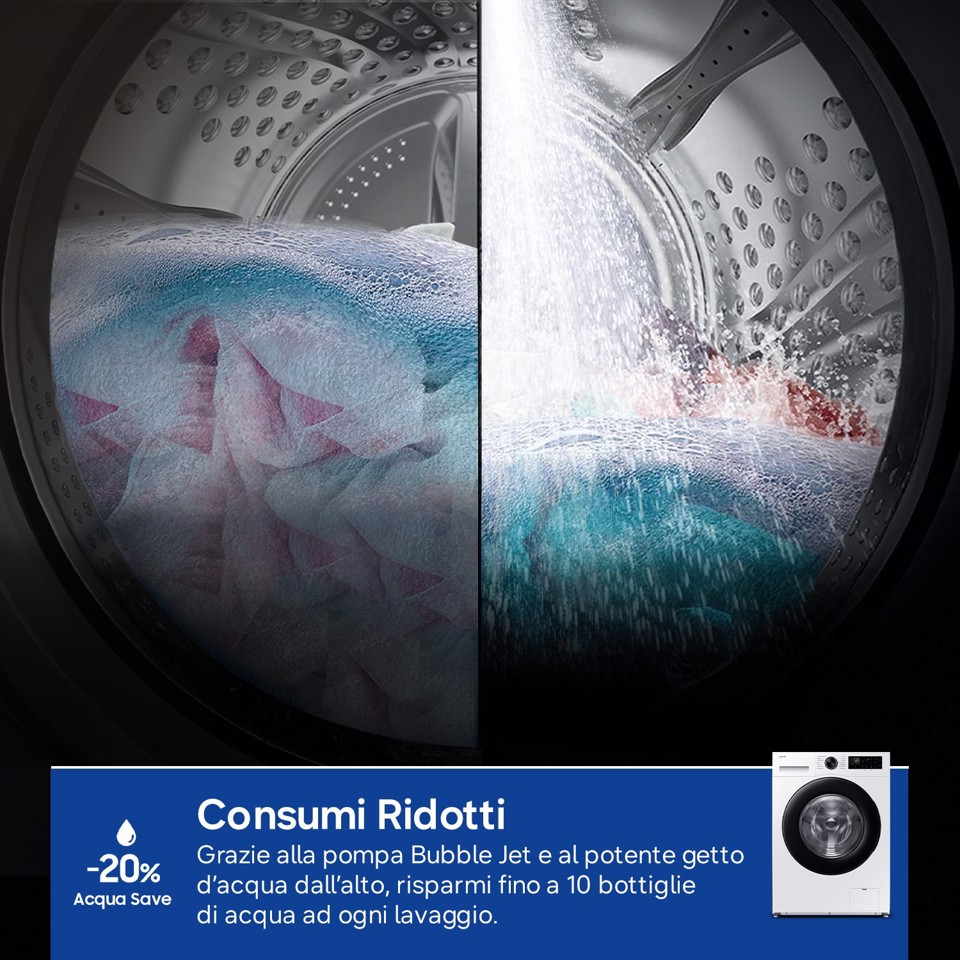 Samsung Lavatrice Crystal Clean 10Kg WW10FG5U34AEET