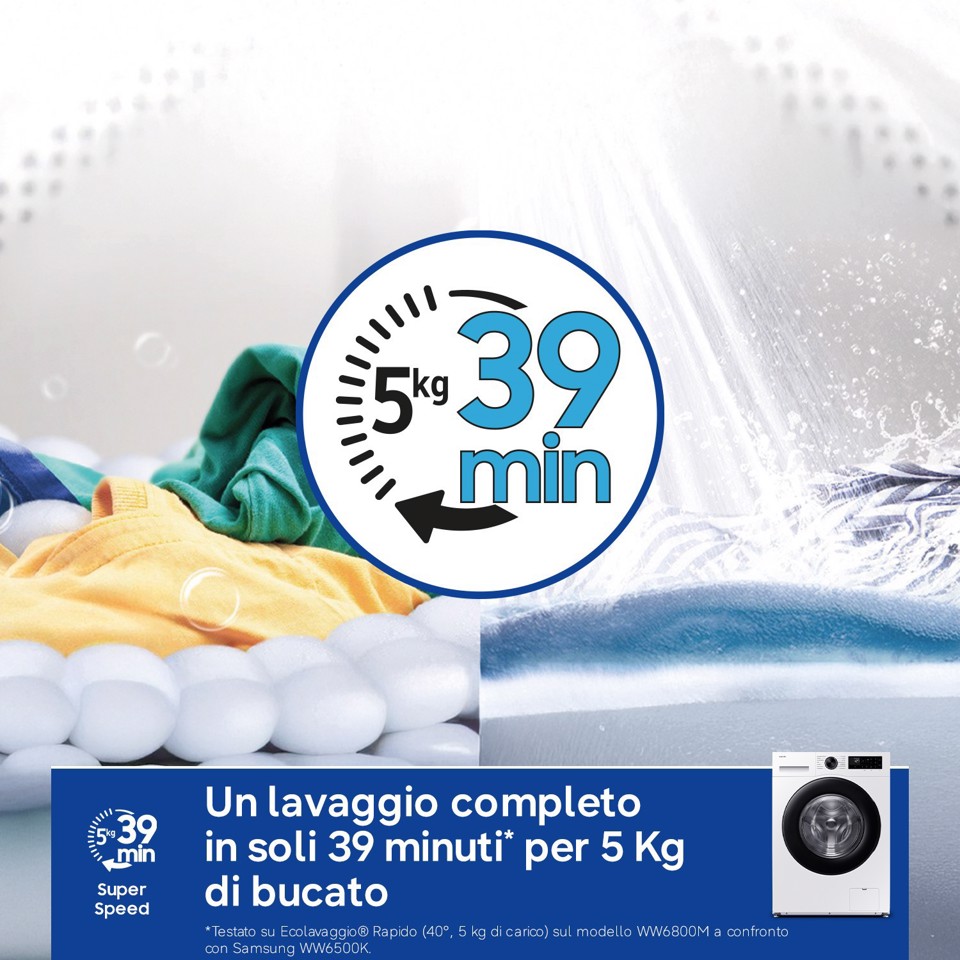 Samsung Lavatrice Crystal Clean 10Kg WW10FG5U34AEET