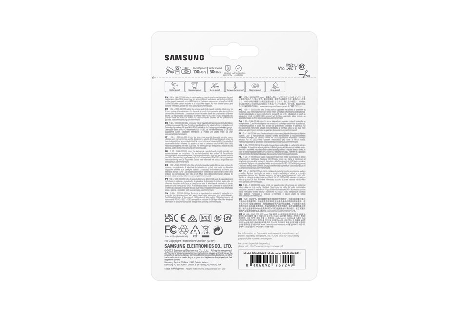 Samsung MB-MJ64K 64 GB MicroSDXC UHS-I Classe 10