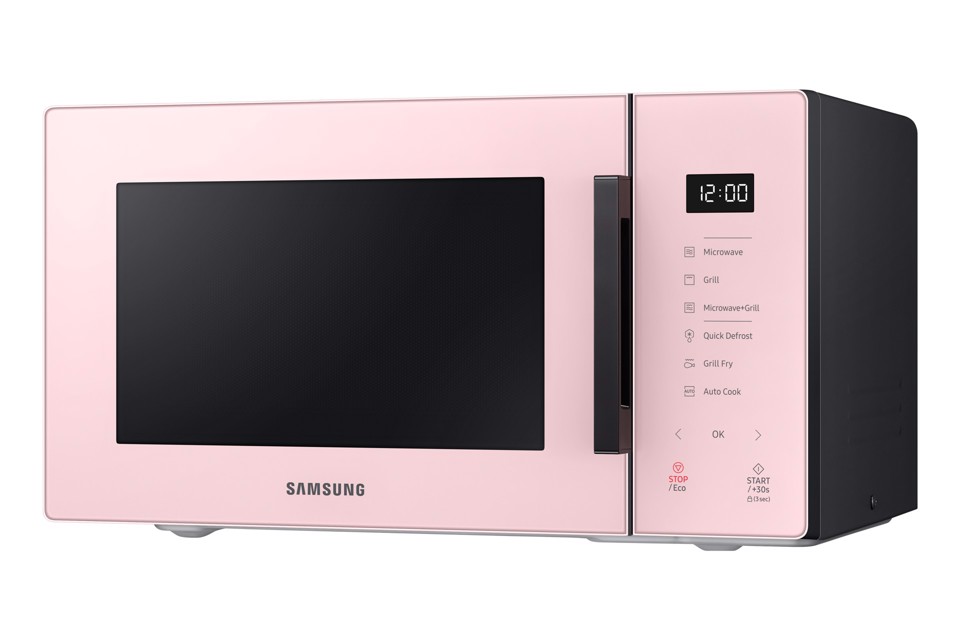 Samsung MG23T5018CP/ET forno a microonde Superficie piana Microonde combinato 23 L 800 W Nero, Rosa