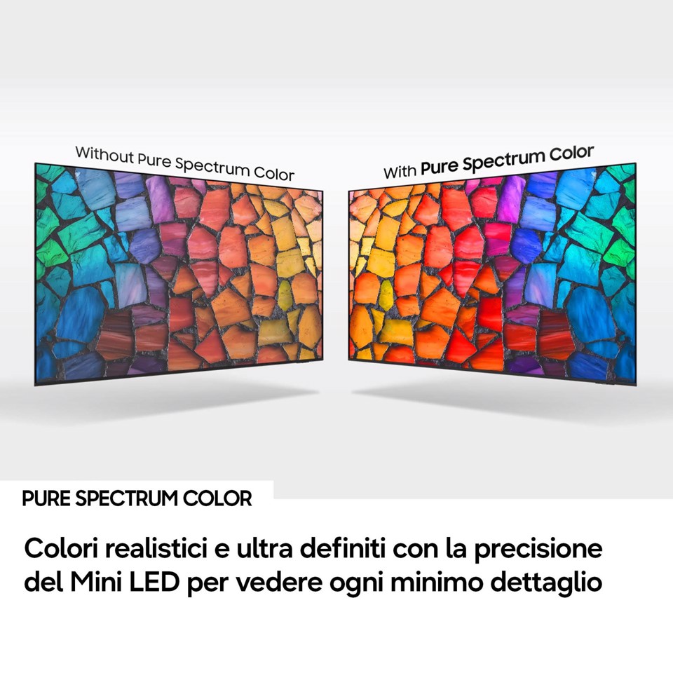 Samsung Mini LED AI TV 43" UE43M70HAUXZT 4K, Processore Mini LED 4K, 4K Upscaling, Color Booster, OTS Lite, Metal Stream Design, Vision AI Smart TV, 2026