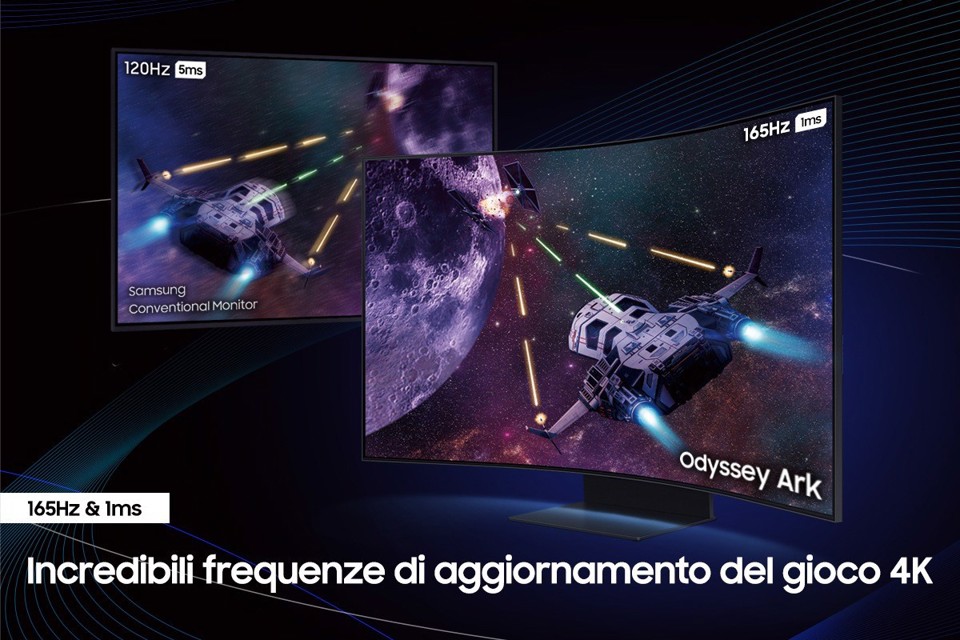 Samsung Monitor Gaming Odyssey Ark 2ª Gen. da 55" UHD Curvo