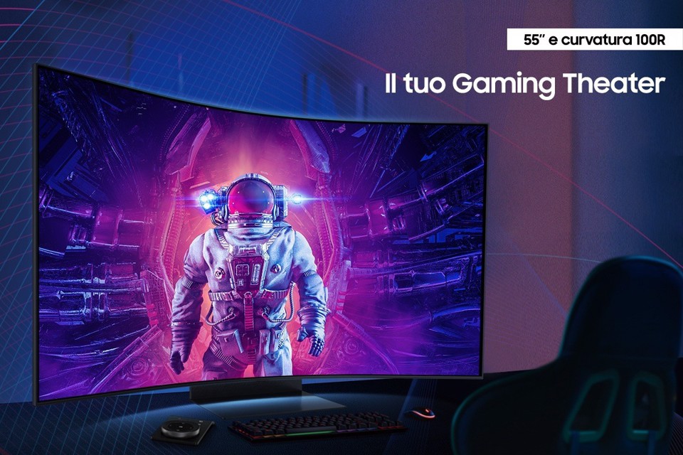 Samsung Monitor Gaming Odyssey Ark 2ª Gen. da 55" UHD Curvo