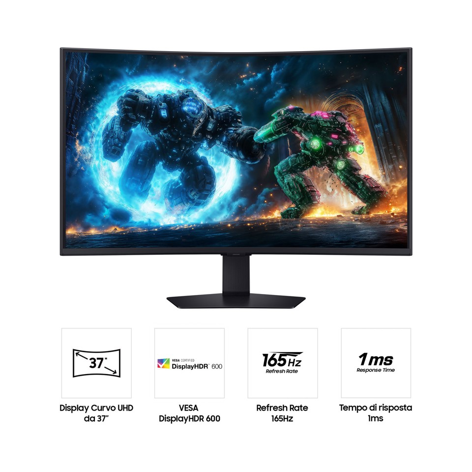 Samsung Monitor Gaming Odyssey G7 - G75F da 37" UHD Curvo