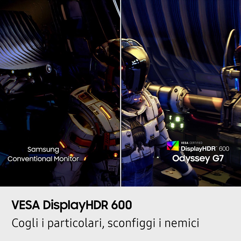 Samsung Monitor Gaming Odyssey G7 - G75F da 37" UHD Curvo