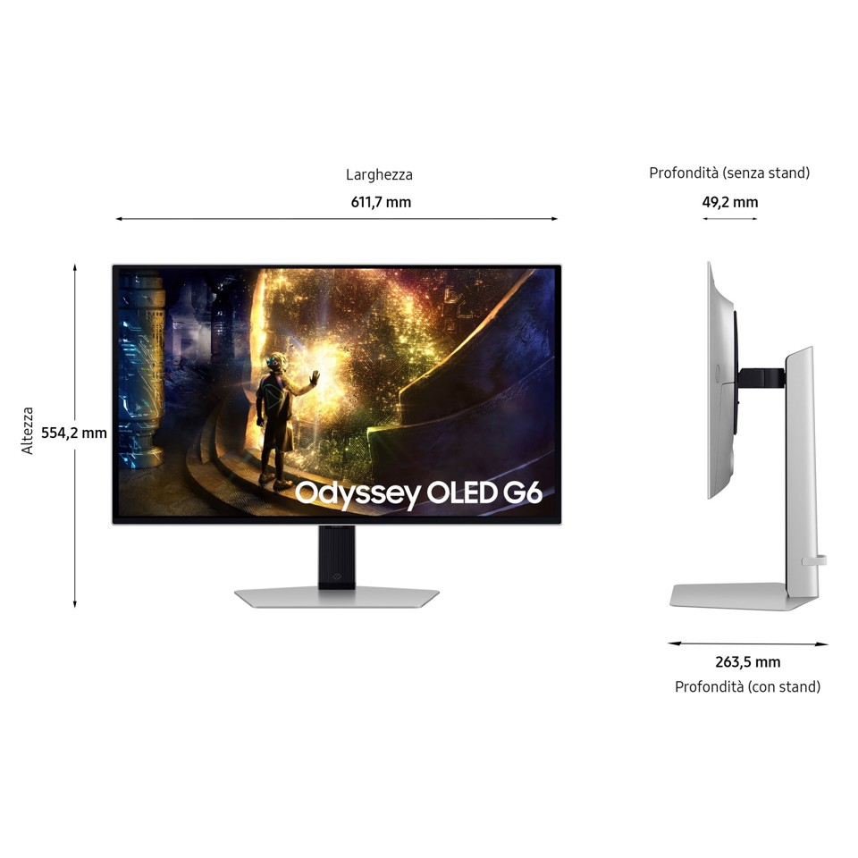 Samsung Monitor Gaming Odyssey OLED G6 - G61SD da 27''