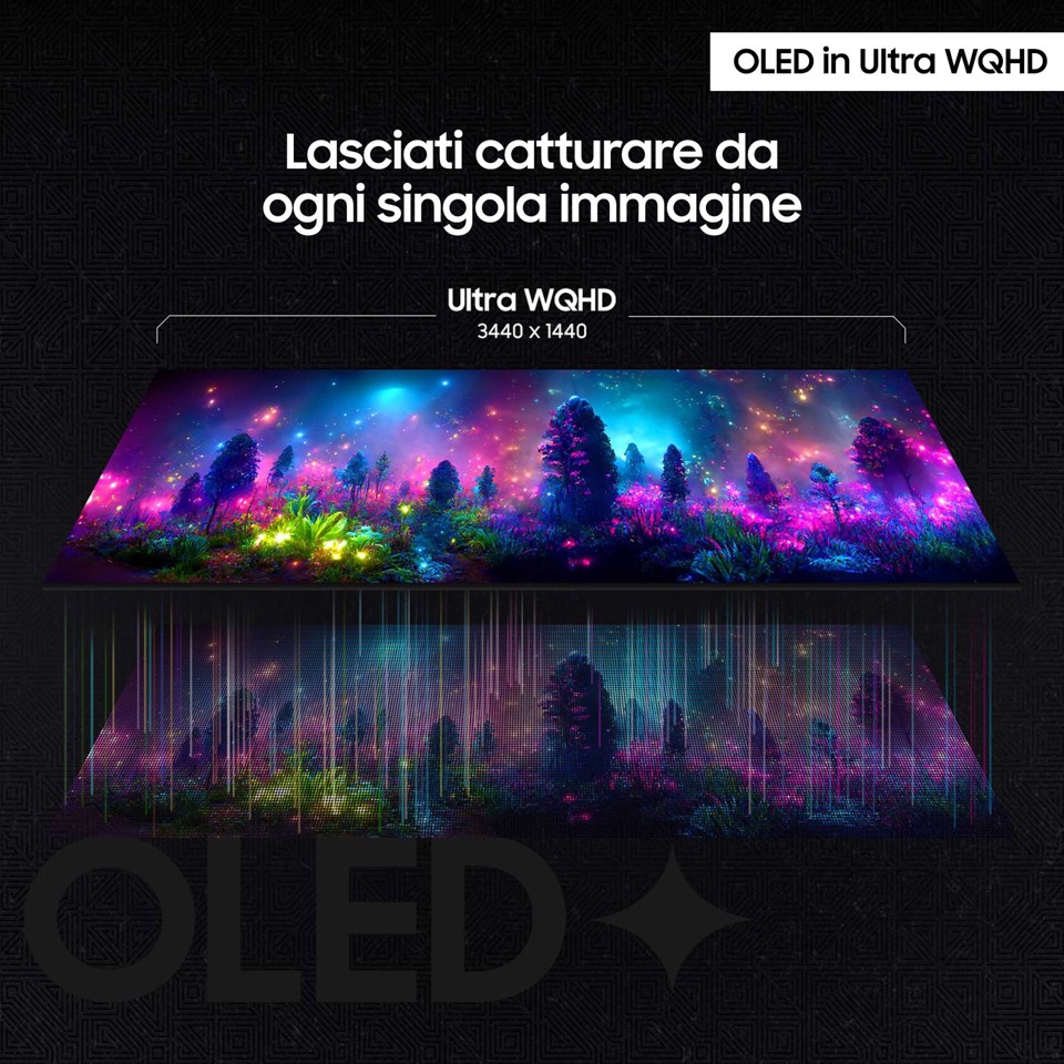 Samsung Monitor Gaming Odyssey OLED G8 da 34" WQHD Curvo LS34DG850SUXEN