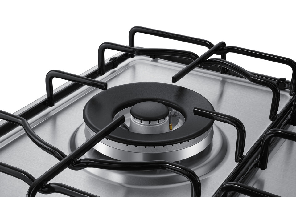 Samsung NA75M3130AS Nero, Acciaio inossidabile Da incasso Gas 5 Fornello(i)