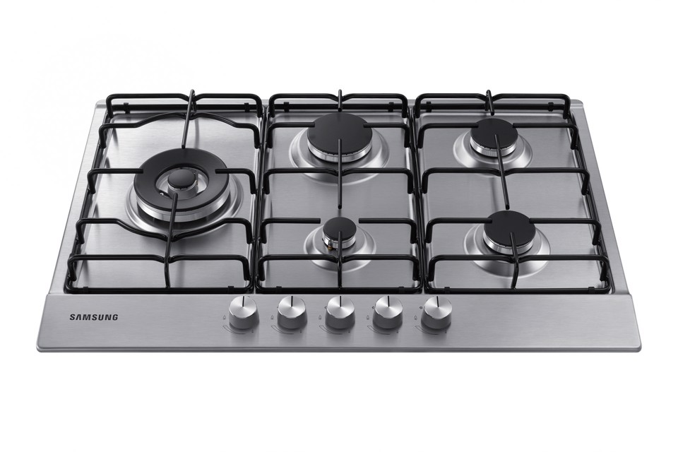 Samsung NA75M3130AS Piano cottura a gas 75cm 5 bruciatori, Inox