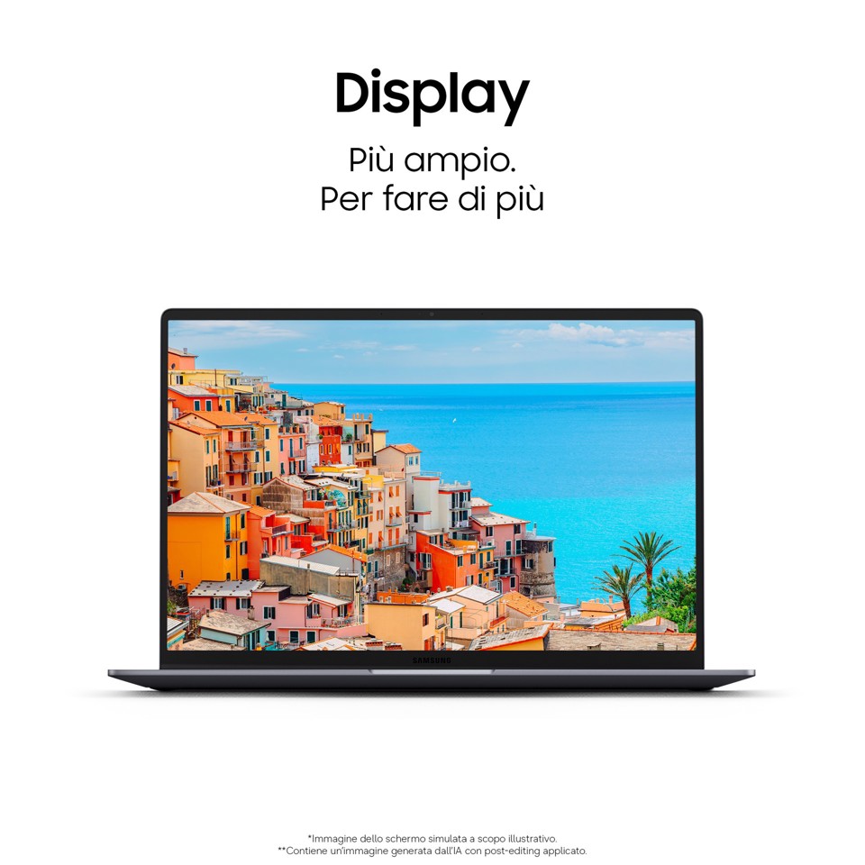 Samsung NP760VJG-KG3IT laptop Copilot+ PC Intel Core Ultra 7 355 Computer portatile 40,6 cm (16") WUXGA 16 GB LPDDR5x-SDRAM 512 GB SSD Wi-Fi 6E (802.11ax) Windows 11 Home Grigio