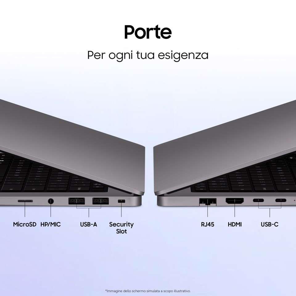 Samsung NP760VJG-KG3IT laptop Copilot+ PC Intel Core Ultra 7 355 Computer portatile 40,6 cm (16") WUXGA 16 GB LPDDR5x-SDRAM 512 GB SSD Wi-Fi 6E (802.11ax) Windows 11 Home Grigio