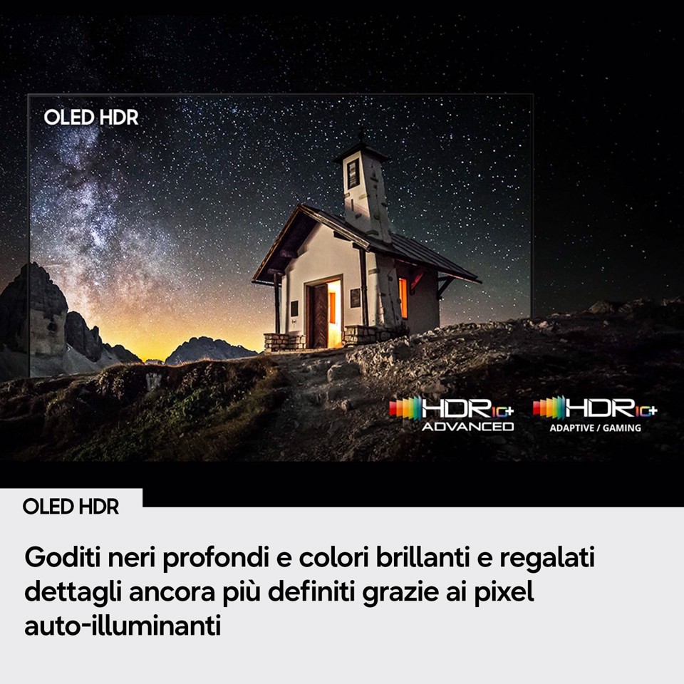 Samsung OLED AI TV 55" QE55S85HAEXZT 4K, Processore NQ4 AI Gen2, 4K AI Upscaling, Schermo antiriflesso, OLED HDR, Motion Xcelerator 120Hz, Dolby Atmos & OTS Lite, Contour Design, Vision AI Smart TV, 2026