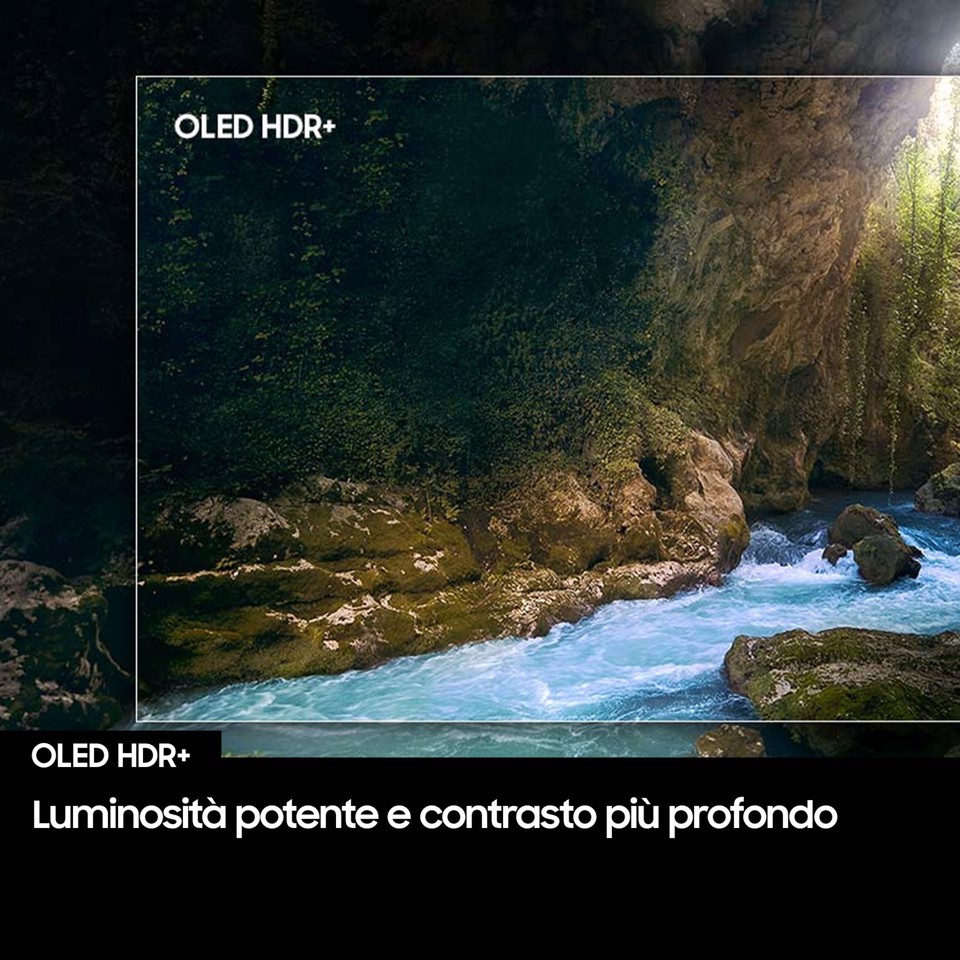 Samsung OLED AI TV 55" QE55S90FAEXZT 4K, Processore NQ4 AI Gen3, 4K AI Upscaling Pro, Schermo antiriflesso, OLED HDR, Dolby Atmos & OTS Lite, Laser Slim Design, Vision AI Smart TV, 2025