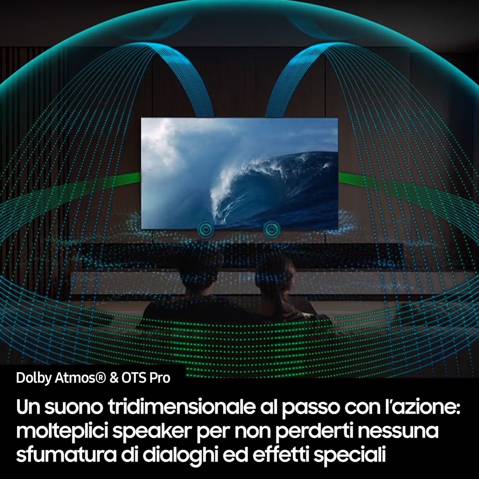 Samsung OLED AI TV 55" QE55S90FAEXZT 4K, Processore NQ4 AI Gen3, 4K AI Upscaling Pro, Schermo antiriflesso, OLED HDR, Dolby Atmos & OTS Lite, Laser Slim Design, Vision AI Smart TV, 2025
