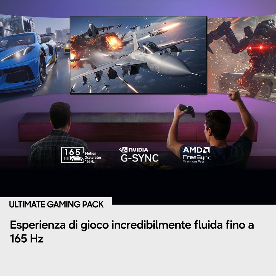 Samsung OLED AI TV 55" QE55S95HFTXZT 4K, Processore NQ4 AI Gen3, 4K AI Upscaling Pro, Glare Free, OLED HDR Pro, Motion Xcelerator 165Hz, Dolby Atmos & OTS+, Infinity One Design, Vision AI Smart TV, 2026