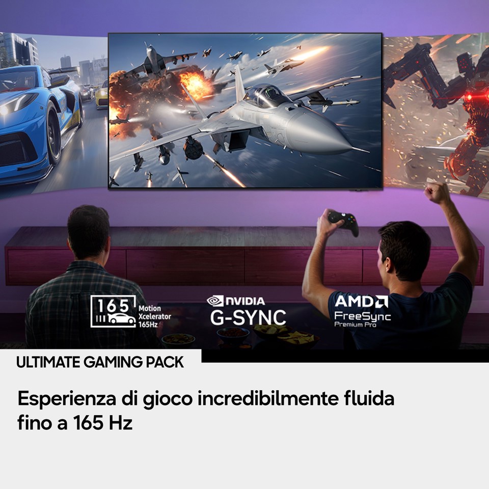 Samsung OLED AI TV 55" QE55S99HATXZT 4K, Processore NQ4 AI Gen3, 4K AI Upscaling Pro, Glare Free, OLED HDR Pro, Motion Xcelerator 165Hz, Dolby Atmos & OTS+, FloatLayer Design, Vision AI Smart TV, 2026