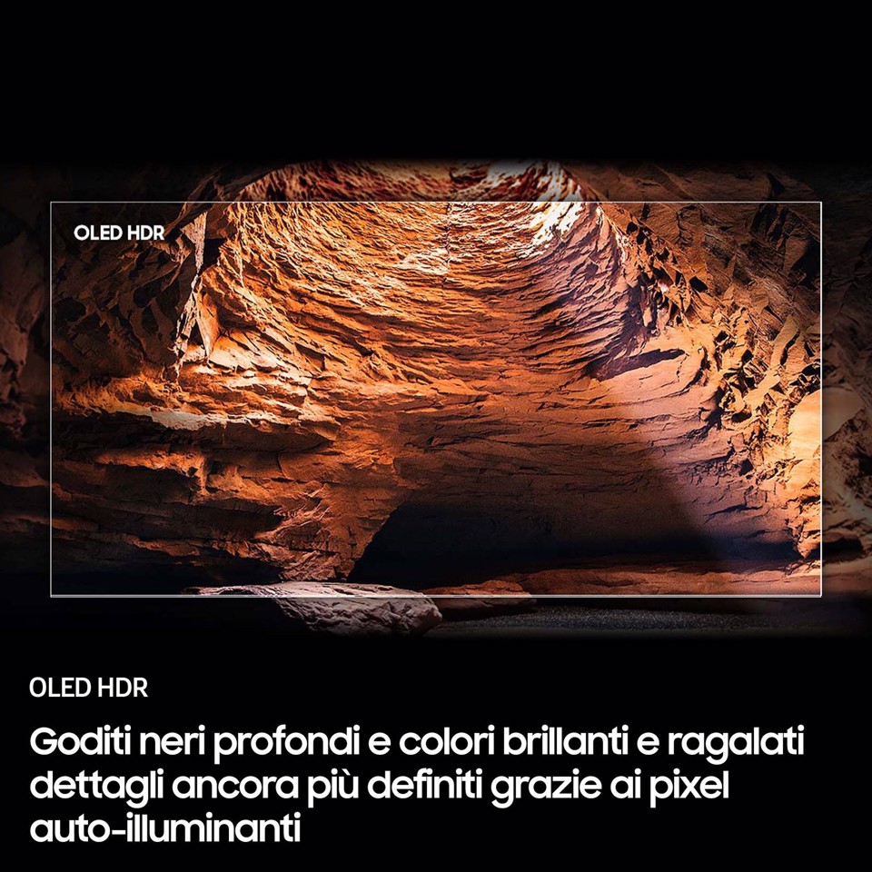 Samsung OLED AI TV 65" QE65S85FAEXZT 4K, Processore NQ4 AI Gen2, 4K AI Upscaling, Schermo antiriflesso, OLED HDR, Dolby Atmos & OTS Lite, Contour Design, Vision AI Smart TV, 2025