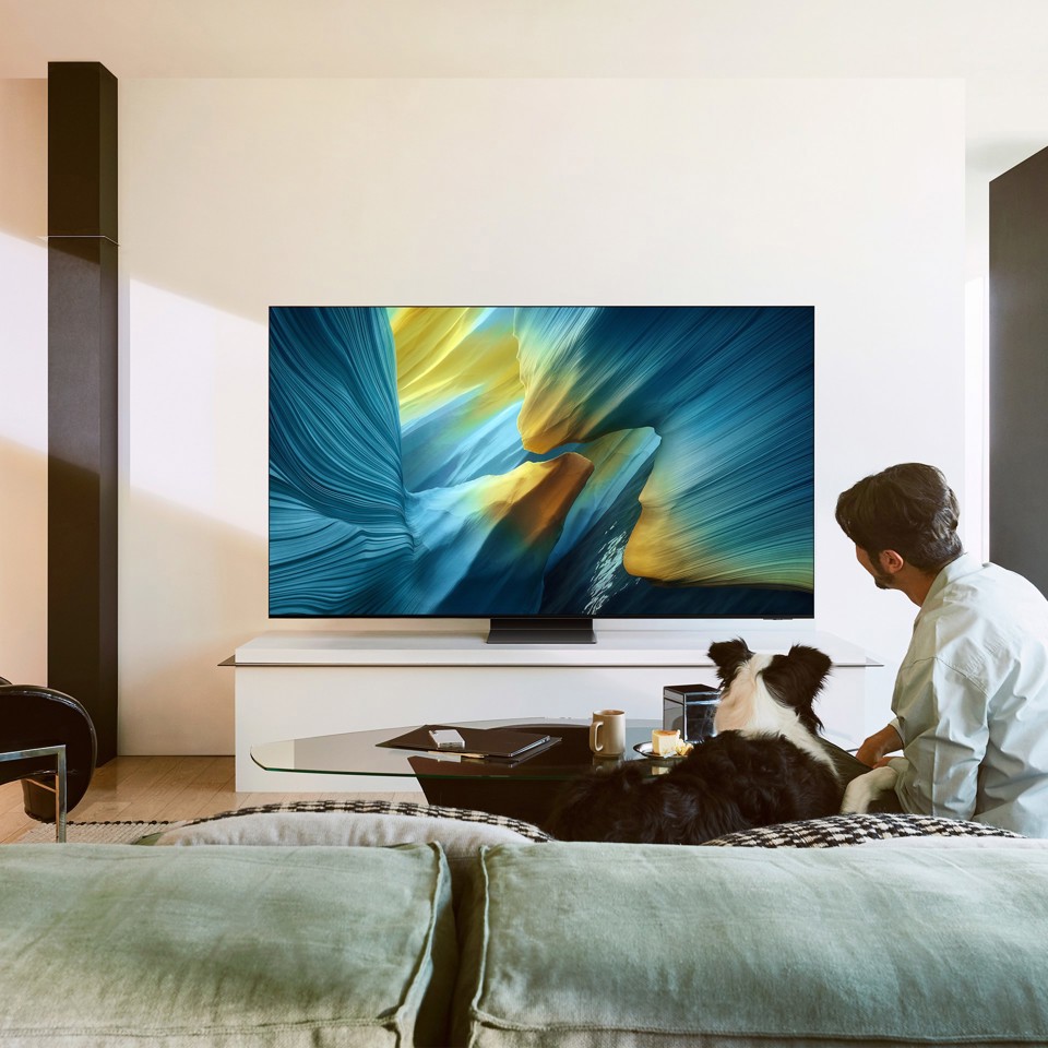 Samsung OLED AI TV 77" QE77S95FATXZT 4K, Processore NQ4 AI Gen3, 4K AI Upscaling Pro, Glare Free, OLED HDR Pro, Dolby Atmos & OTS+, Infinity One Design, Vision AI Smart TV, 2025