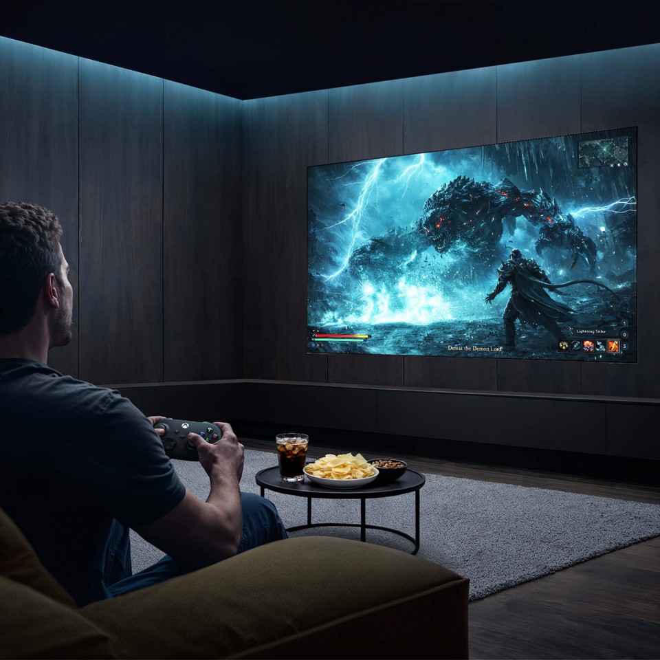 Samsung OLED AI TV 83" QE83S90HAEXZT 4K, Processore NQ4 AI Gen3, 4K AI Upscaling Pro, Glare Free, OLED HDR+, Motion Xcelerator 165Hz, Dolby Atmos & OTS Lite, Laser Slim Design, Vision AI Smart TV, 2026