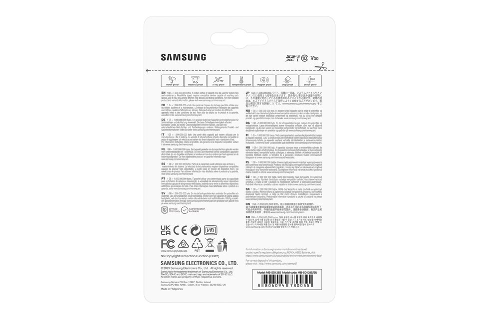 Samsung PRO Plus SD Card - Scheda di memoria 128GB (2023)