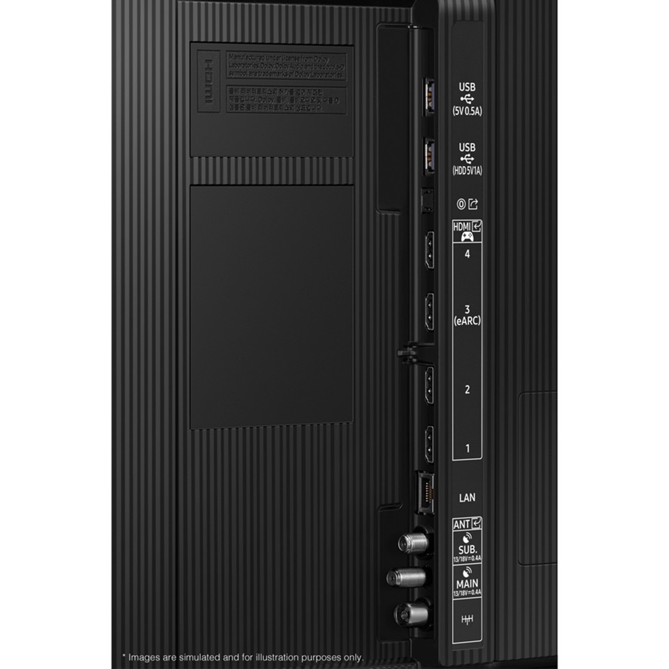 Samsung Q80D TV QLED 4K 55” QE55Q80DATXZT Smart TV Wi-Fi Eclipse Silver 2024, Processore NQ4 AI GEN2, 4K AI Upscaling, Simple Chamfer Design, Dolby Atmos