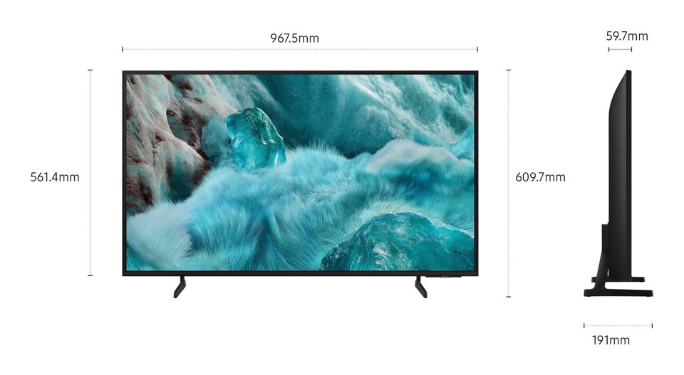 Samsung QLED AI TV 43" QE43Q7FAAUXZT 4K, Processore Q4 AI, 4K Upscaling, Color Booster Pro, OTS Lite, Slim Look Design, Vision AI Smart TV, 2025