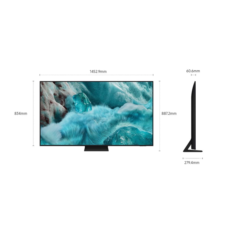 Samsung QLED AI TV 65" QE65Q7F5AUXZT 4K, Processore Q4 AI, 4K Upscaling, Color Booster Pro, OTS Lite, Air Slim Design, Vision AI Smart TV, 2025