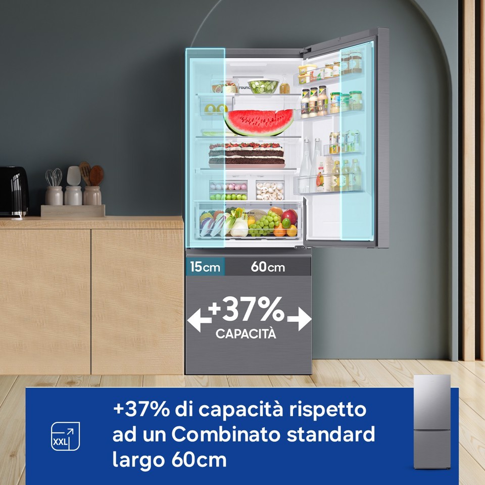 Samsung RB50DG602ES9 Libera installazione 508 L Metallico, Acciaio inox