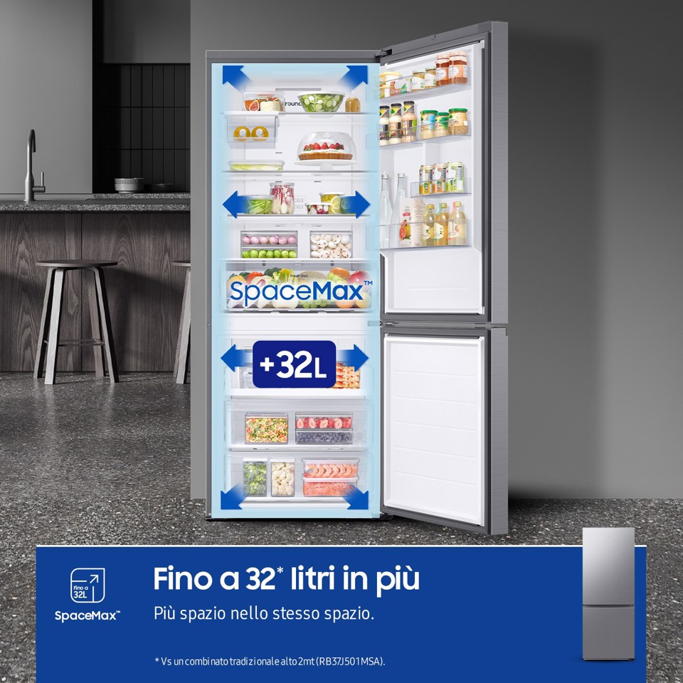 Samsung RB50DG602ES9 Libera installazione 508 L Metallico, Acciaio inox