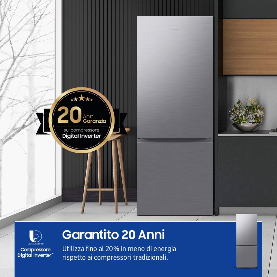Samsung RB50DG602ES9 Libera installazione 508 L Metallico, Acciaio inox