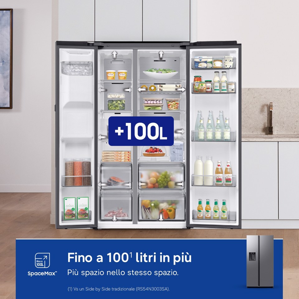 Samsung RS80F67KCTEF frigorifero side-by-side Libera installazione 634 L Acciaio inox