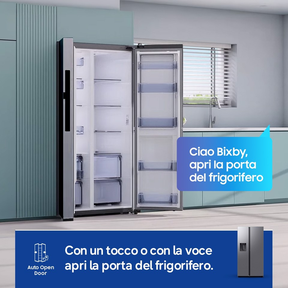 Samsung RS80F67KCTEF frigorifero side-by-side Libera installazione 634 L Acciaio inox
