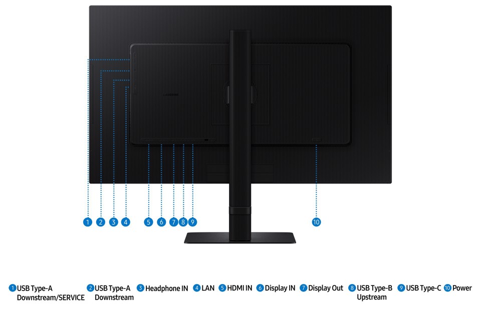 Samsung S60UD Monitor PC 68,6 cm (27") 2560 x 1440 Pixel Quad HD LCD Nero