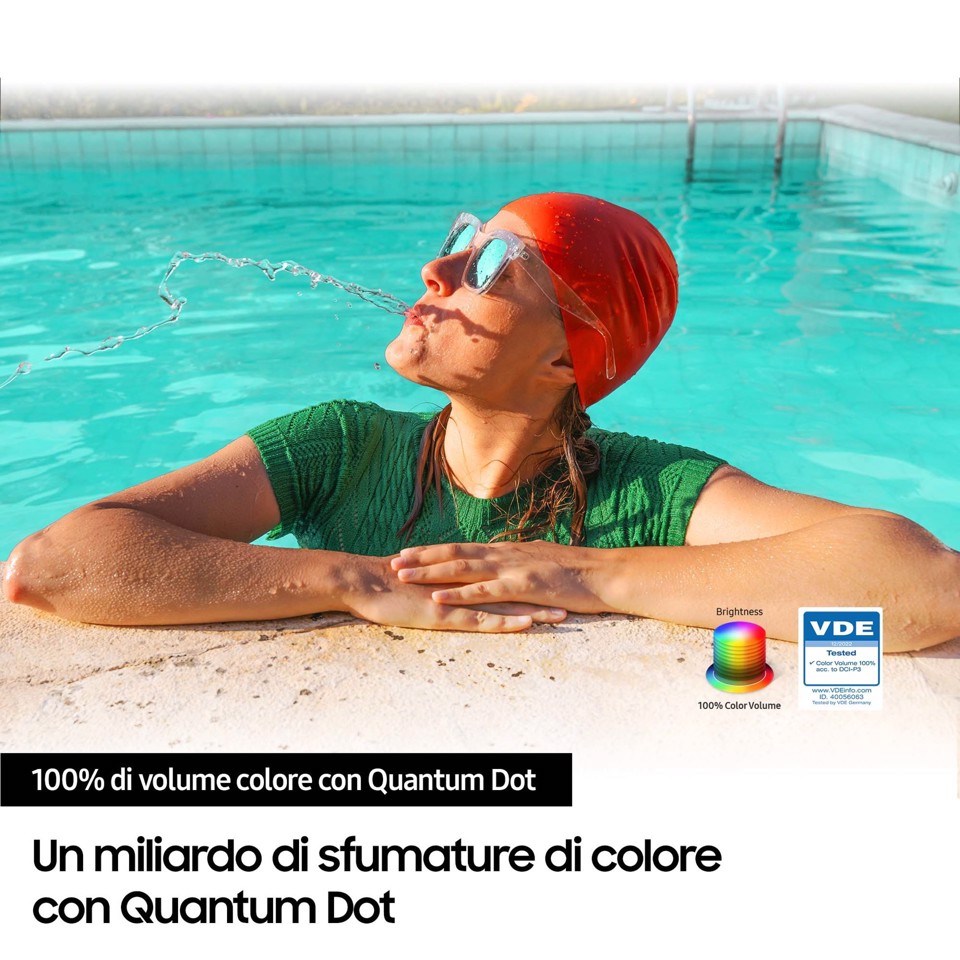 Samsung Series 6 TV QE55Q60CAUXZT QLED 4K, Smart TV 55" Processore Quantum 4K Lite, OTS Lite, Black 2023