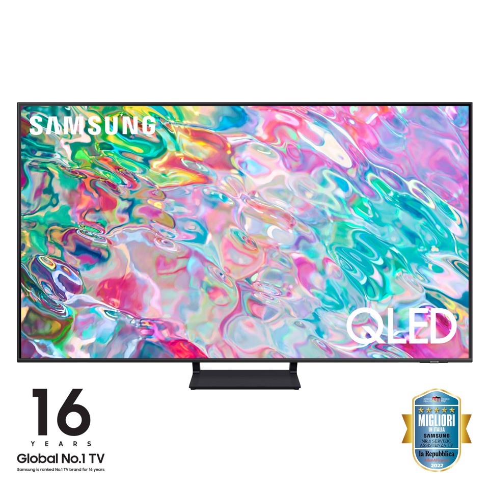 Samsung Series 7 TV QLED 4K 55” QE55Q70B Smart TV Wi-Fi Titan Gray 2022, Processore Quantum 4K, Retroilluminazione LED, Gaming mode, Suono dinamico