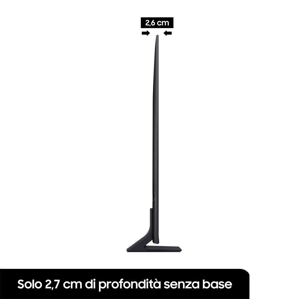 Samsung Series 7 TV QLED 4K 55” QE55Q70B Smart TV Wi-Fi Titan Gray 2022, Processore Quantum 4K, Retroilluminazione LED, Gaming mode, Suono dinamico