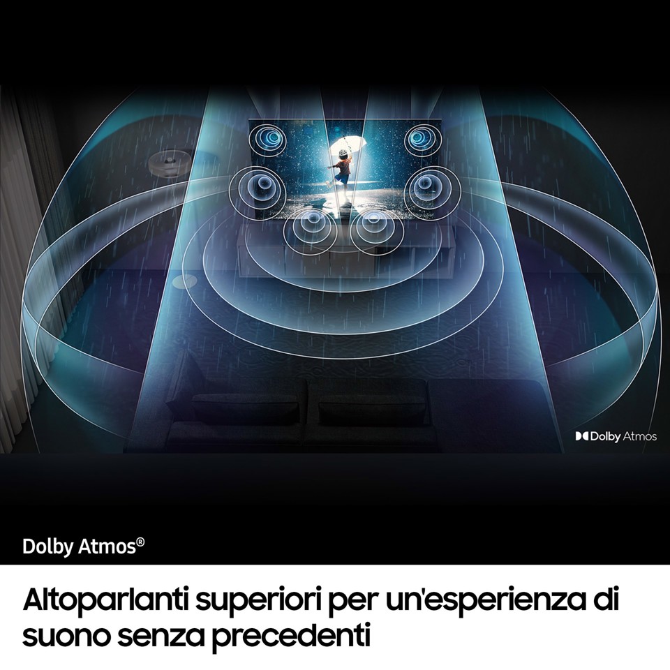 Samsung Series 8 TV QE75QN800CTXZT Neo QLED 8K, Smart TV 75" Processore Neural Quantum 8K, Dolby Atmos e OTS+, Titan Black 2023