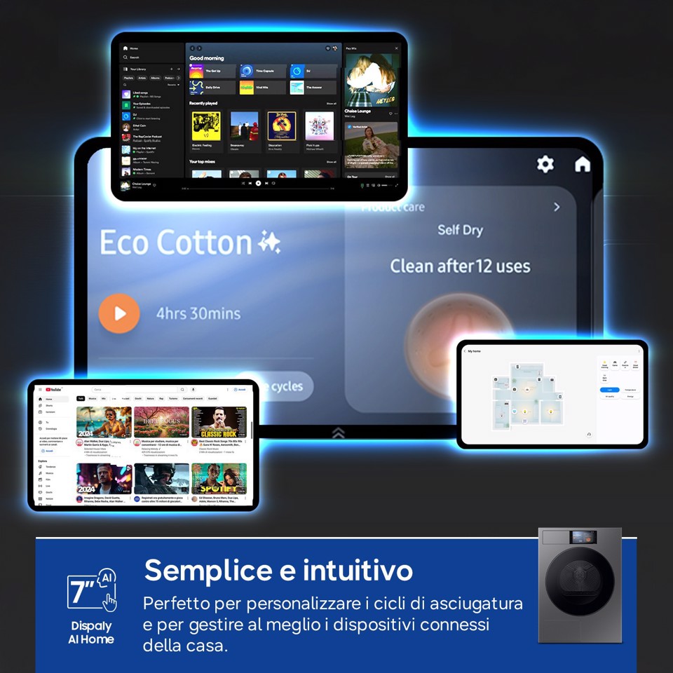 Samsung Series 9 DV90F09F4S asciugatrice Libera installazione Caricamento frontale 9 kg Grigio scuro